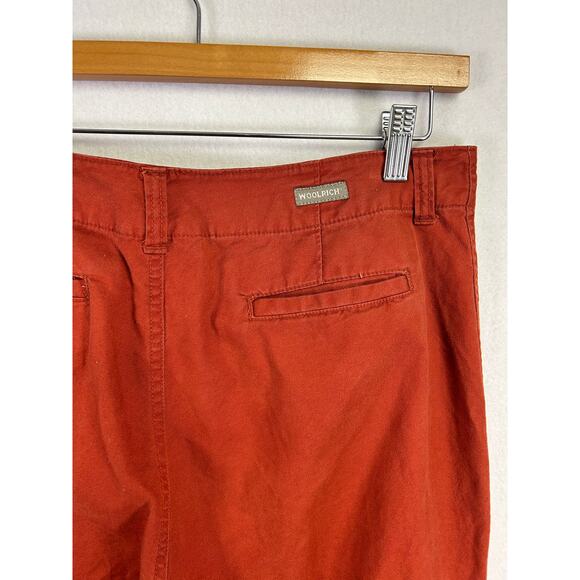 Woman's WoolRich Red Cotton Pants - Size 8 Tall Business casual comfortable - Picture 7 of 11
